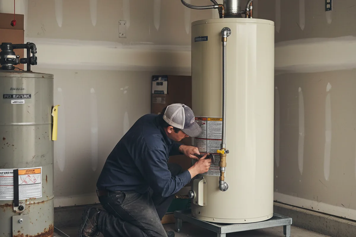 Water heater and shutoff valve replacement in Amston