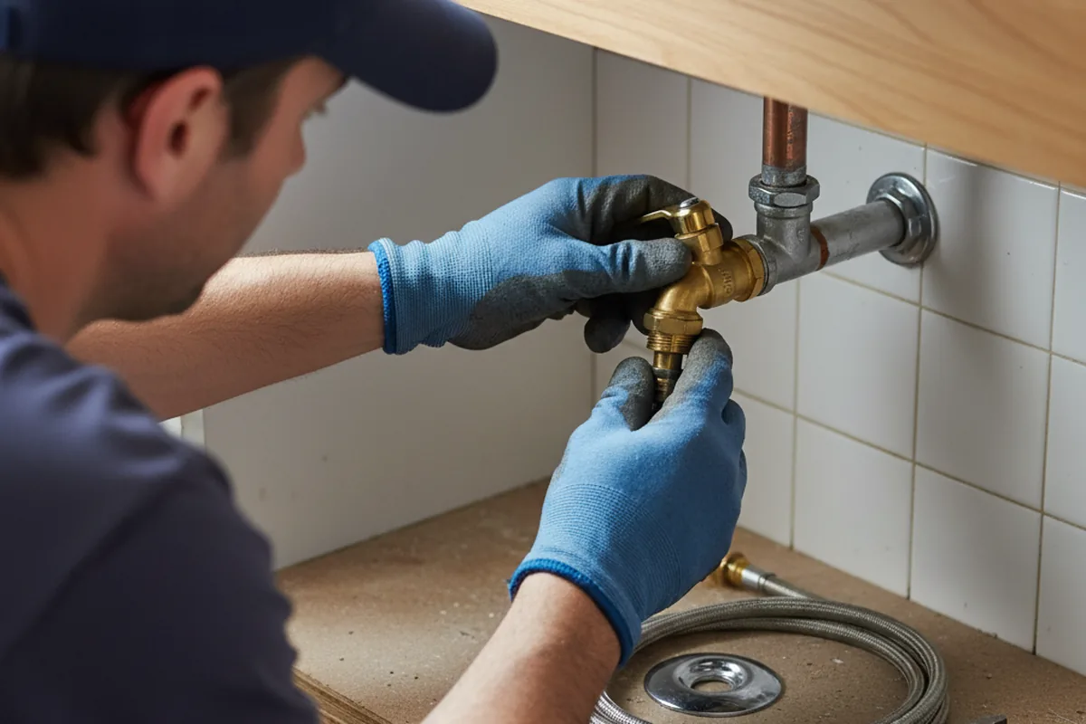 Shutoff valve and fitting work during Faucet and Fixture Repair in Amston